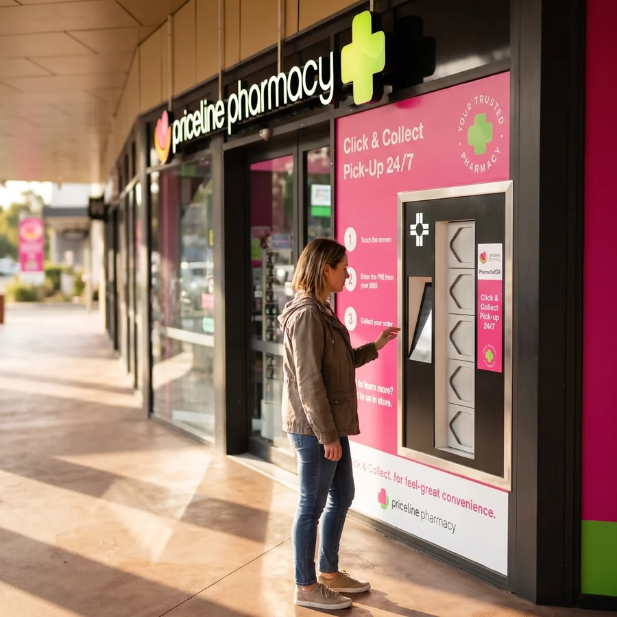 Priceline PharmaSelf24 outdoor installation