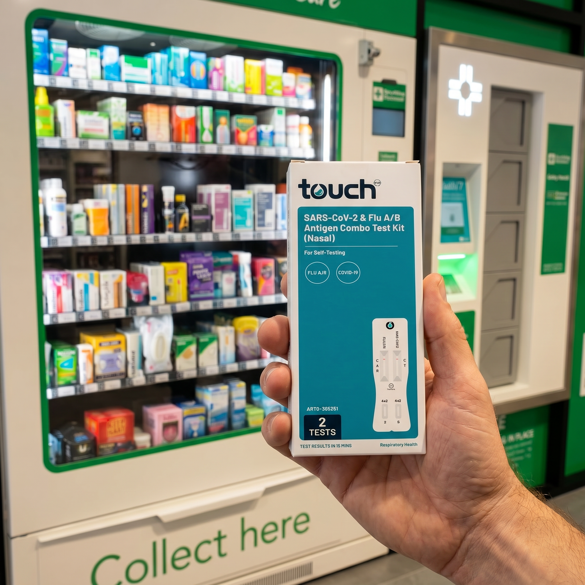 Touch RAT test kit OTC dispensing